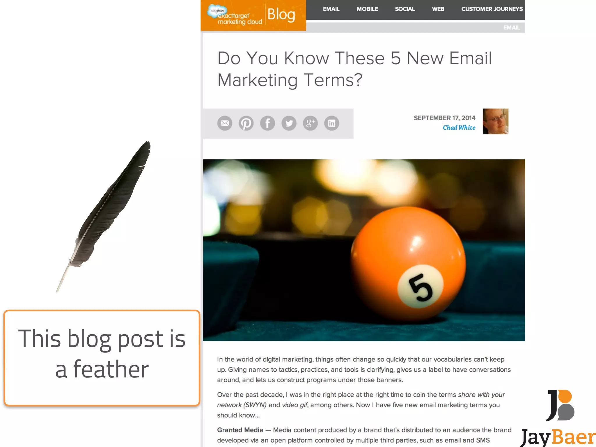 This blog post is 
a feather 
 