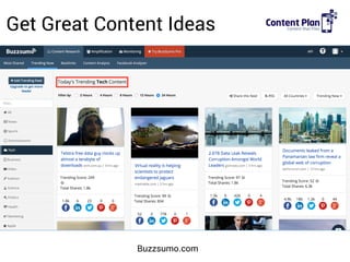 Get Great Content Ideas
Buzzsumo.com
 