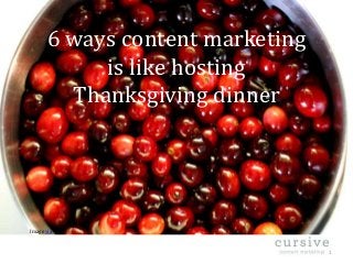 6 ways content marketing
is like hosting
Thanksgiving dinner

Image via

1

 