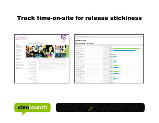 Track time-on-site for release stickiness
 