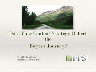 Does Your Content Strategy Reflect
the
Buyer's Journey?
By Kathy Baughman
President, ComBlu Inc.
 