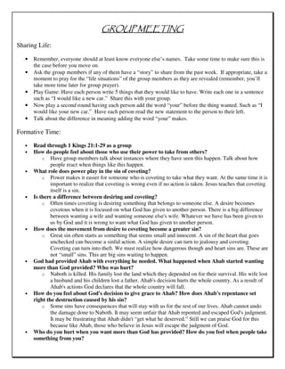 Contentment Life Group Guide