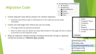 Script Runner Migration Issuefunction Content migration for sitecore | PPTX