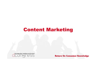 Content Marketing
 