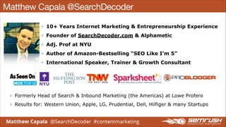 5
Content marketing & SEO enabled me to create opportunities I wouldn’t have had otherwise
The magic of content marketing
 