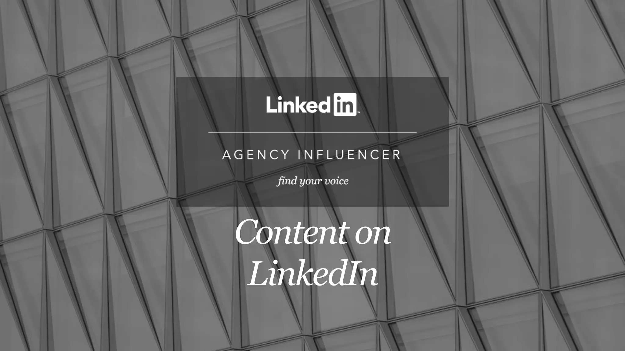 Content on
LinkedIn
 