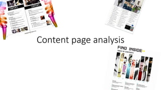 Content page analysis
 