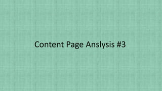 Content page analysis | PPTX