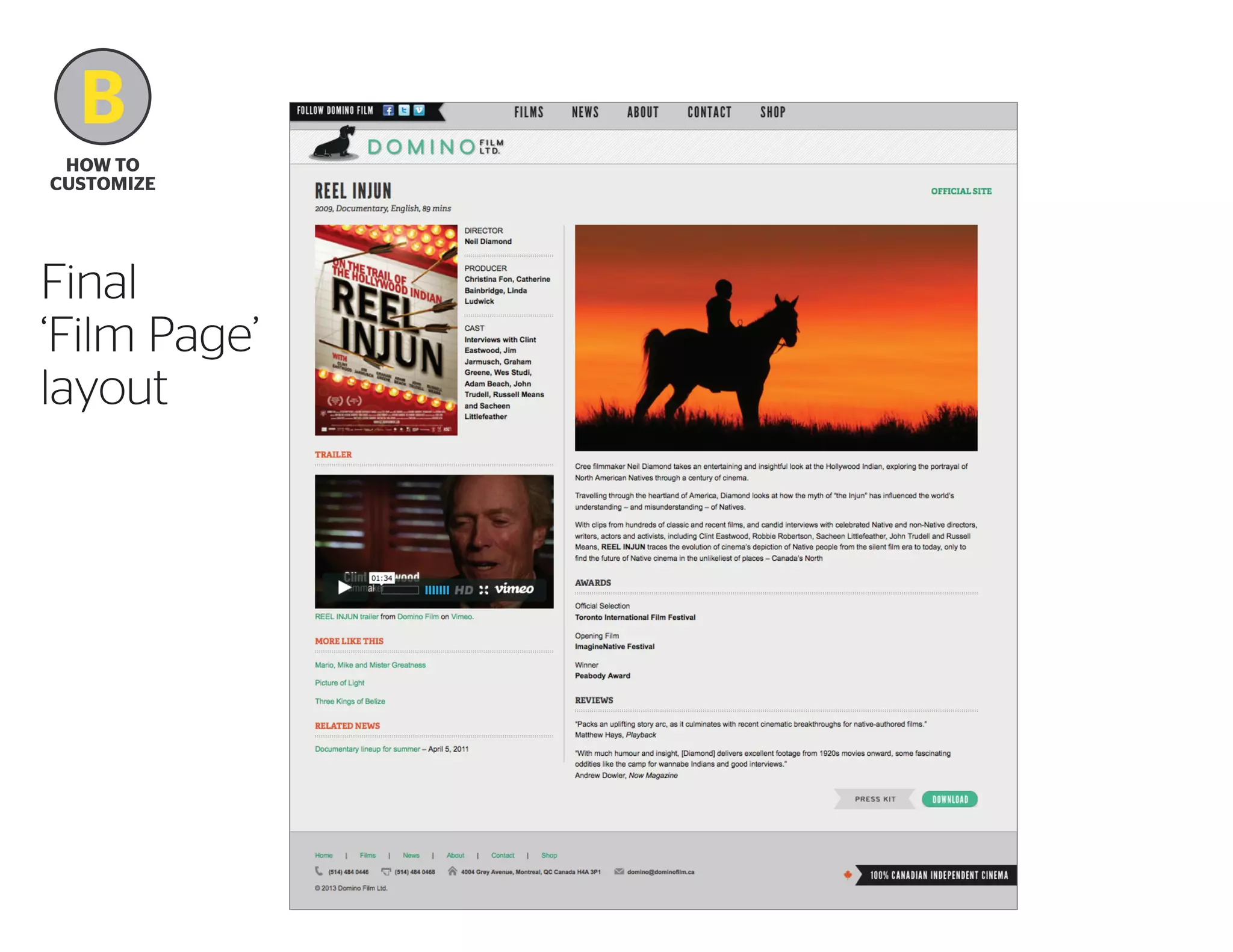 B
how to
Customize

Final
‘Film Page’
layout

 