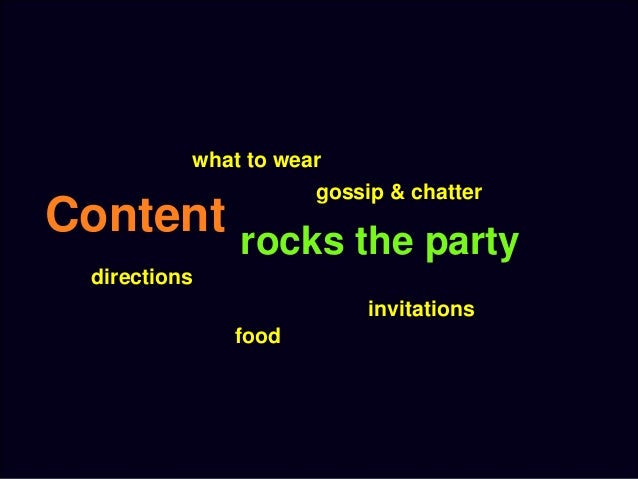rocks the party content directions