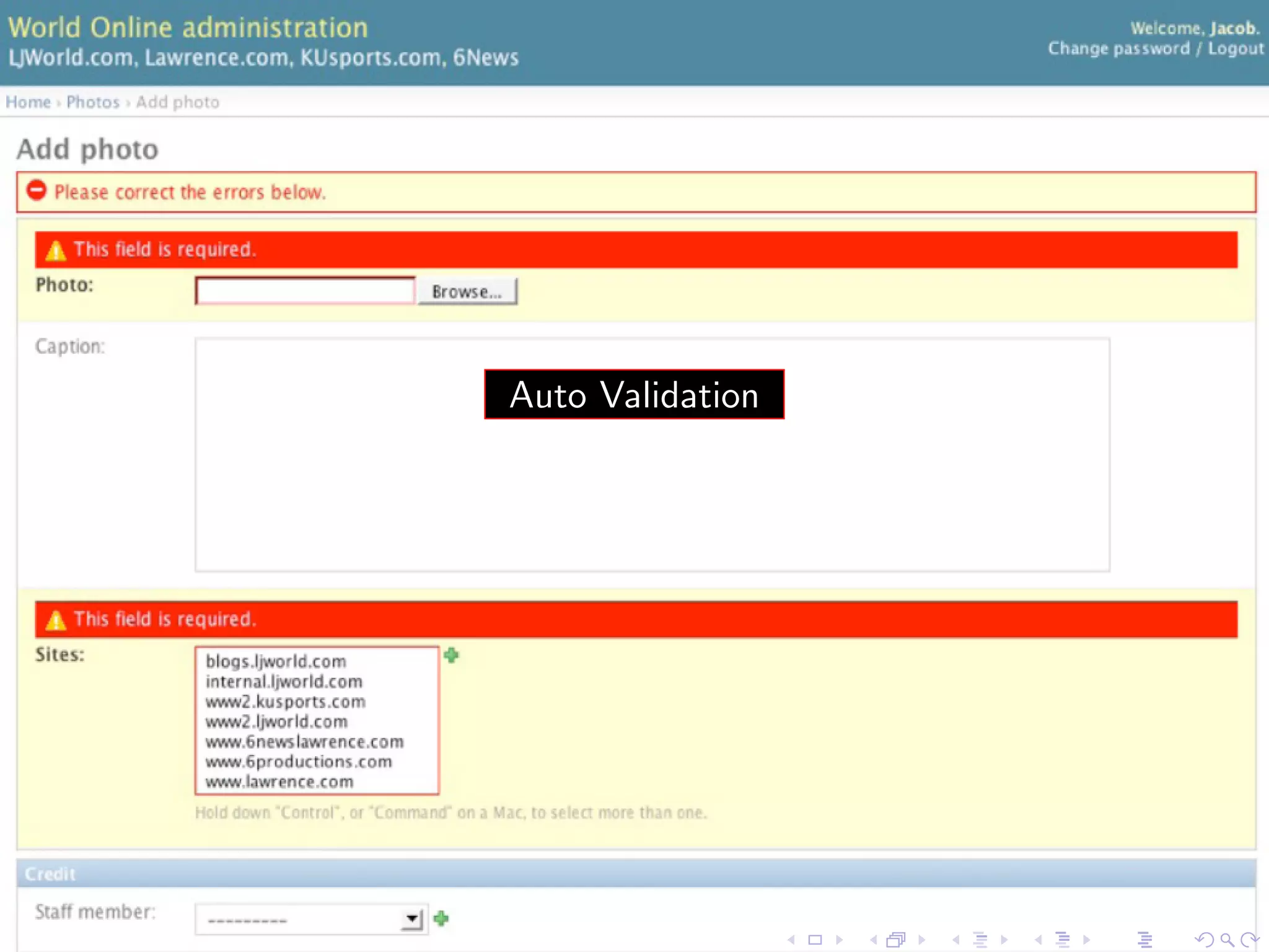 Auto Validation
 