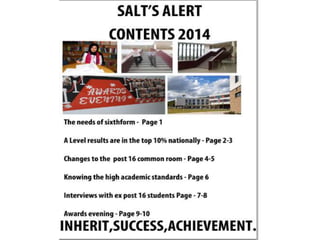 Contents of my School Based Magazine