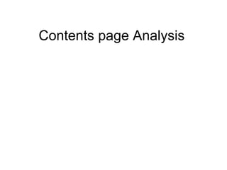 Contents page Analysis 