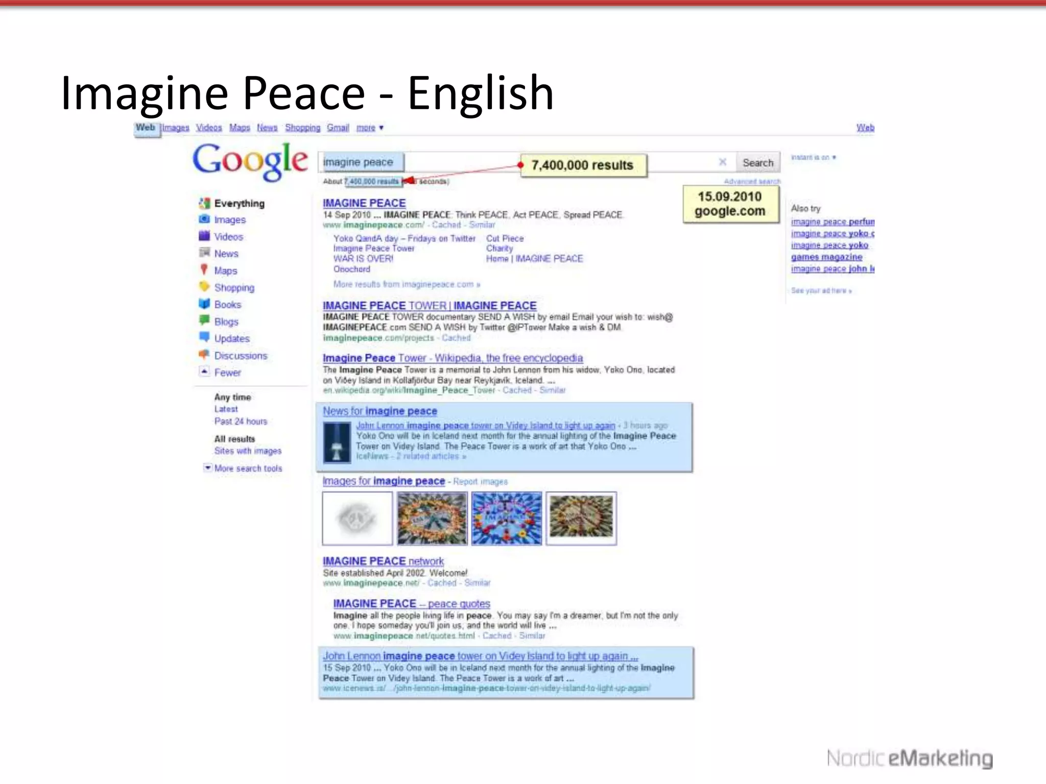 Imagine Peace - English
 