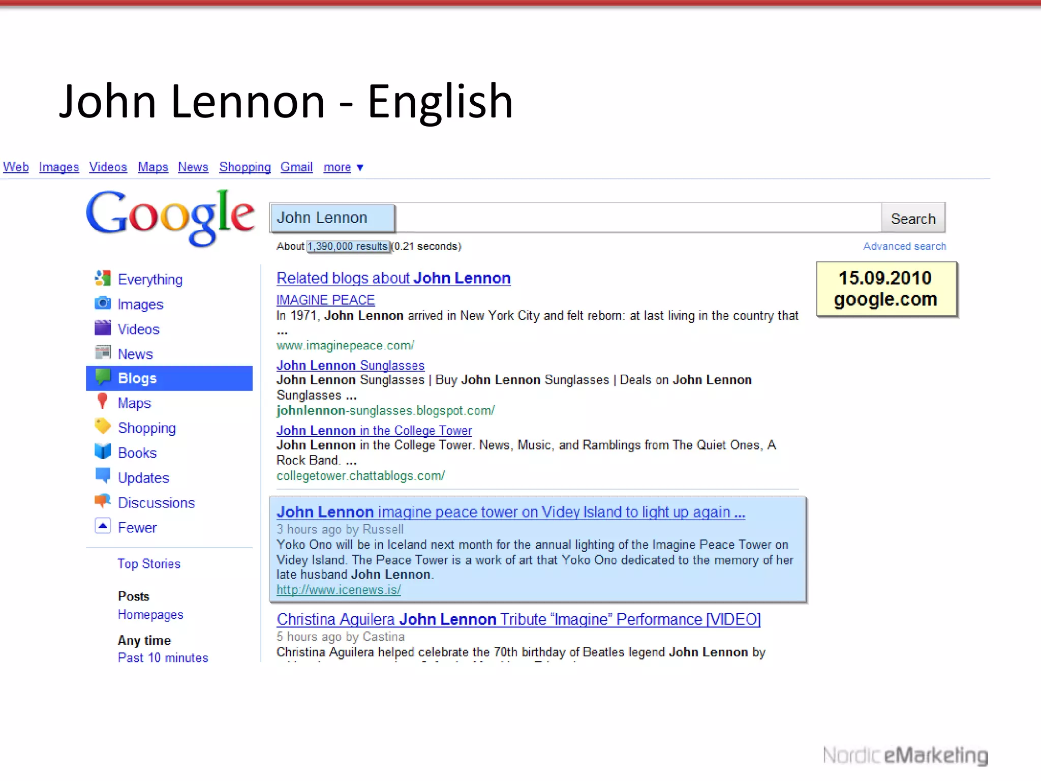 John Lennon - English
 