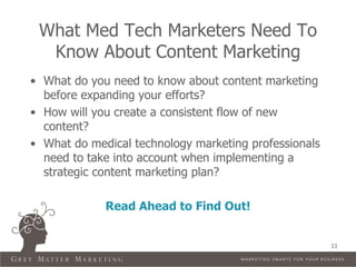 Content Marketing for Medical Technology Companies 
