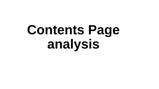 Contents Page
analysis
 