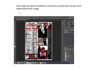 The image has been re-altered as previously, except with the blur now
added behind her image.
 