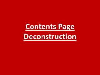 Contents Page Deconstruction 