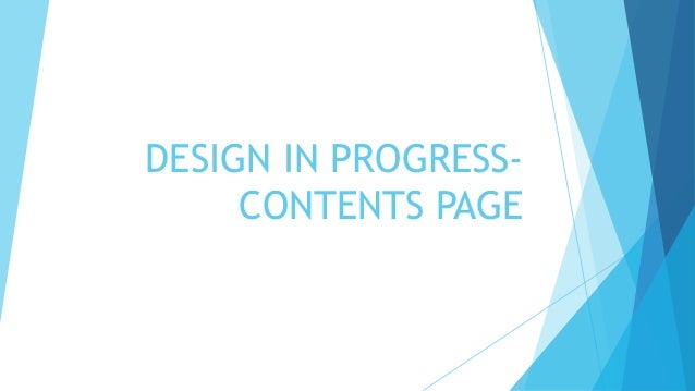 contents page design in