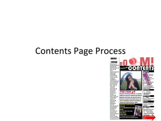 Contents Page Process 