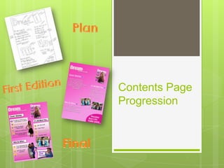 Contents Page
Progression
 
