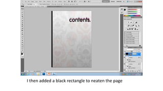 I then added a black rectangle to neaten the page
 