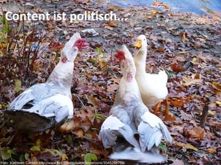 Content ist politisch...




Foto: Kathleen Conklin http://www.flickr.com/photos/ktylerconk/3045268759/
 
