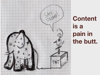 Content
is a
pain in
the butt.
 