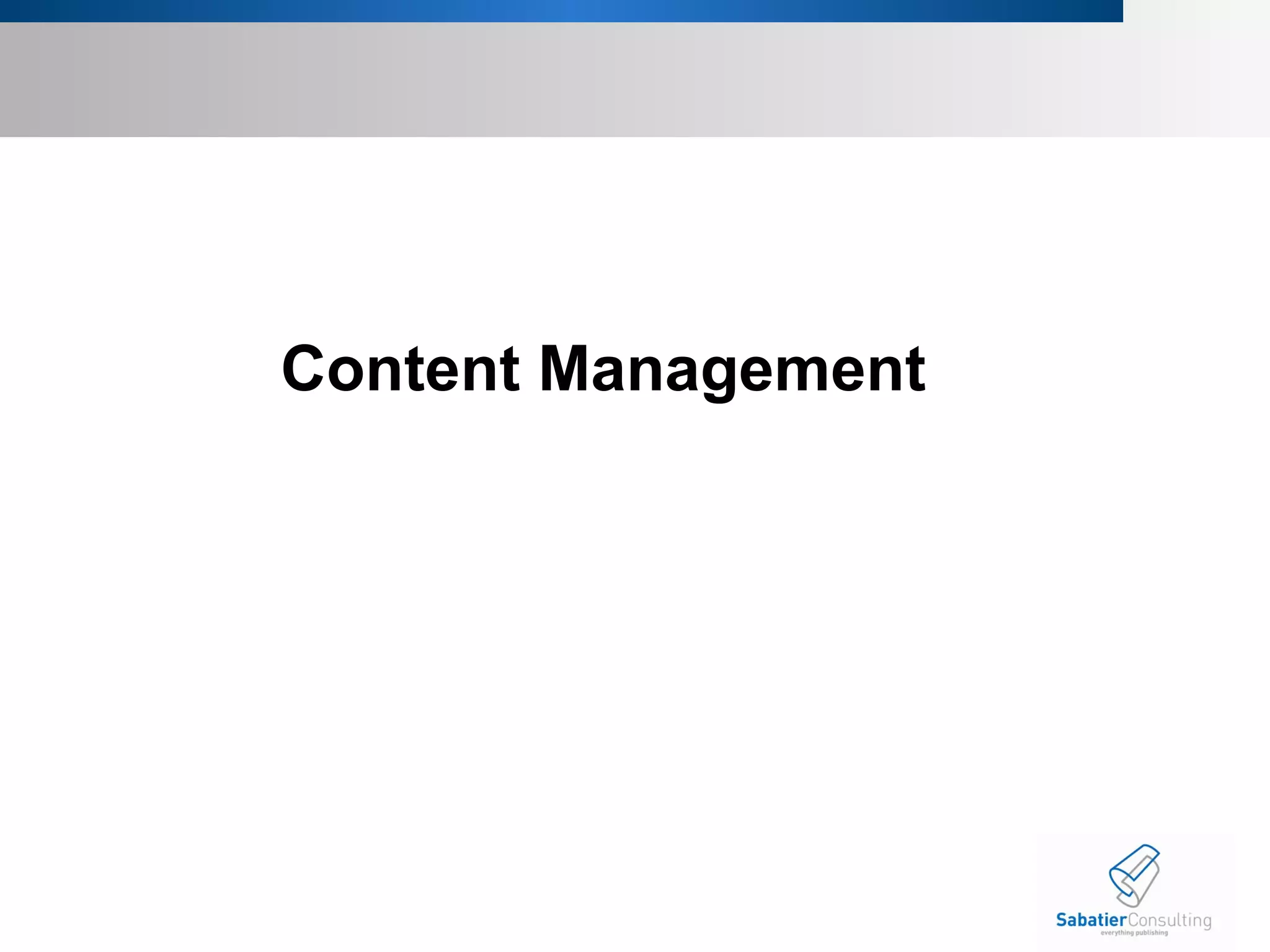 Content Management 