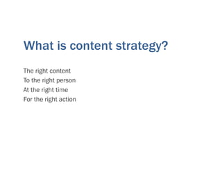 Content strategy 101