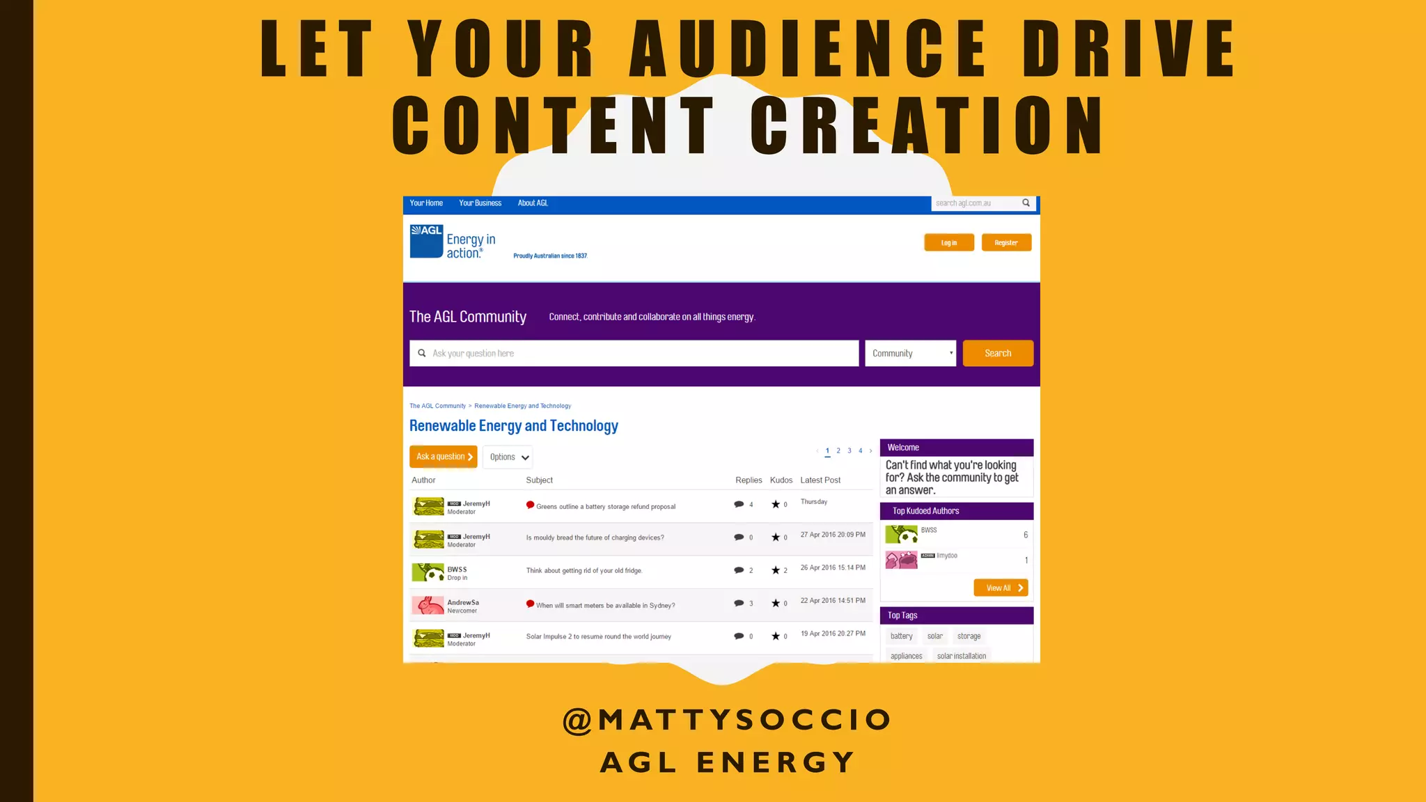 @ M AT T Y S O C C I O
A G L E N E R G Y
L E T Y O U R A U D I E N C E D R I V E
C O N T E N T C R E AT I O N
 