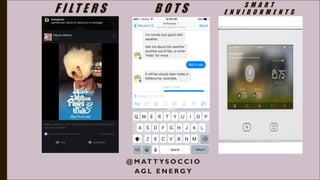 @ M AT T Y S O C C I O
A G L E N E R G Y
F I LT E R S B O T S S M A R T
E N V I R O N M E N T S
 