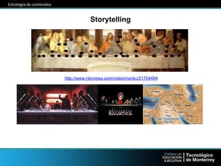 Storytelling 
http://www.nbcnews.com/video/msnbc/21754494 
 