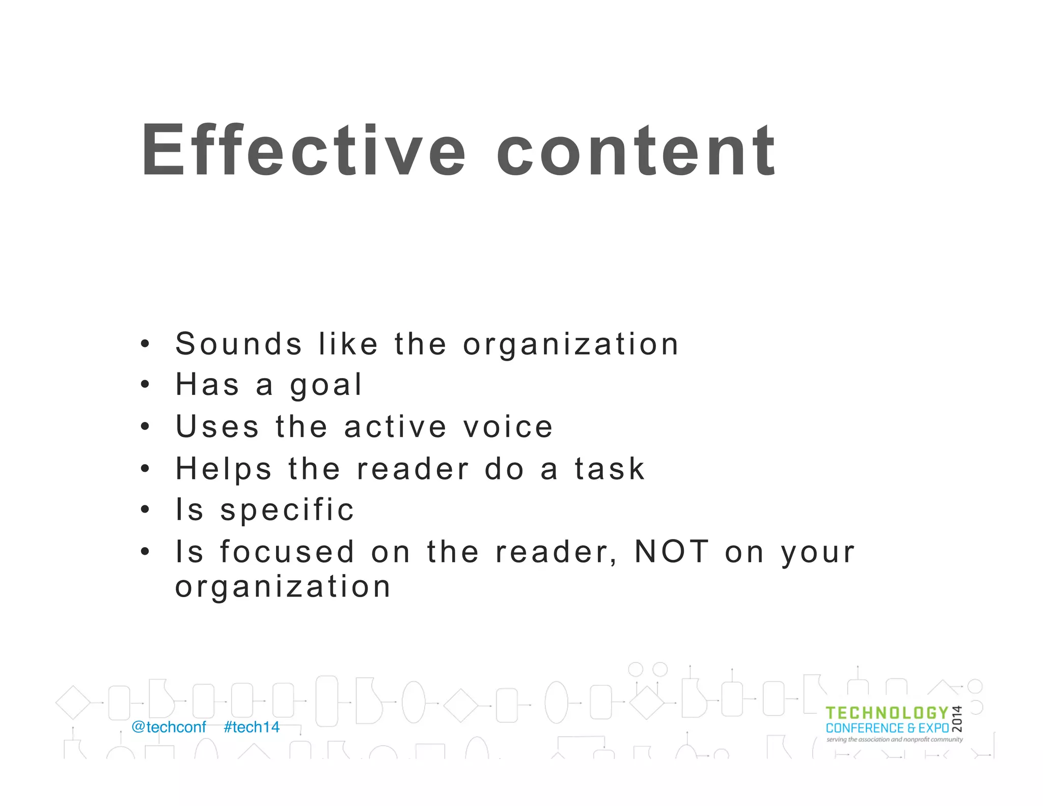 Things to track
N a m e o f c o n t e n t p i e c e
U R L
C o n t e n t t y p e
P e r s o n r e s p o n s i b l e
N o t e s
 