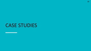 20
CASE STUDIES
 