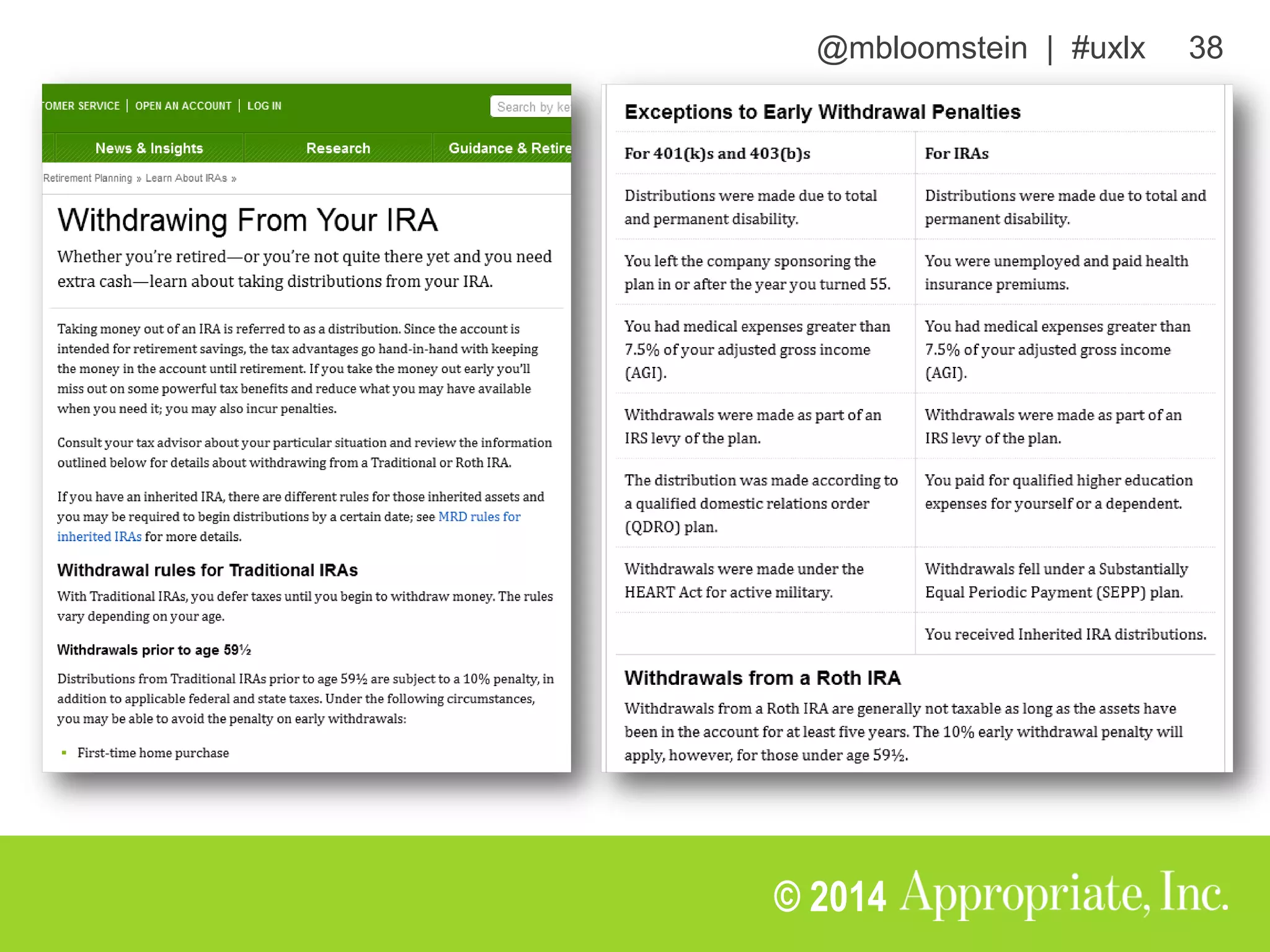 @mbloomstein | #uxlx 38
© 2014
 