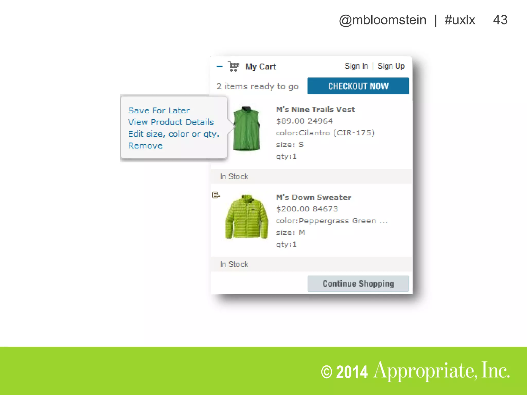 @mbloomstein | #uxlx 43
© 2014
 