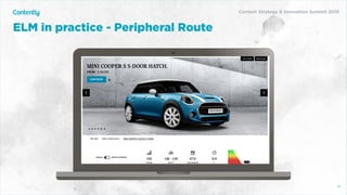 ELM in practice - Peripheral Route
18
Content Strategy & Innovation Summit 2019
 