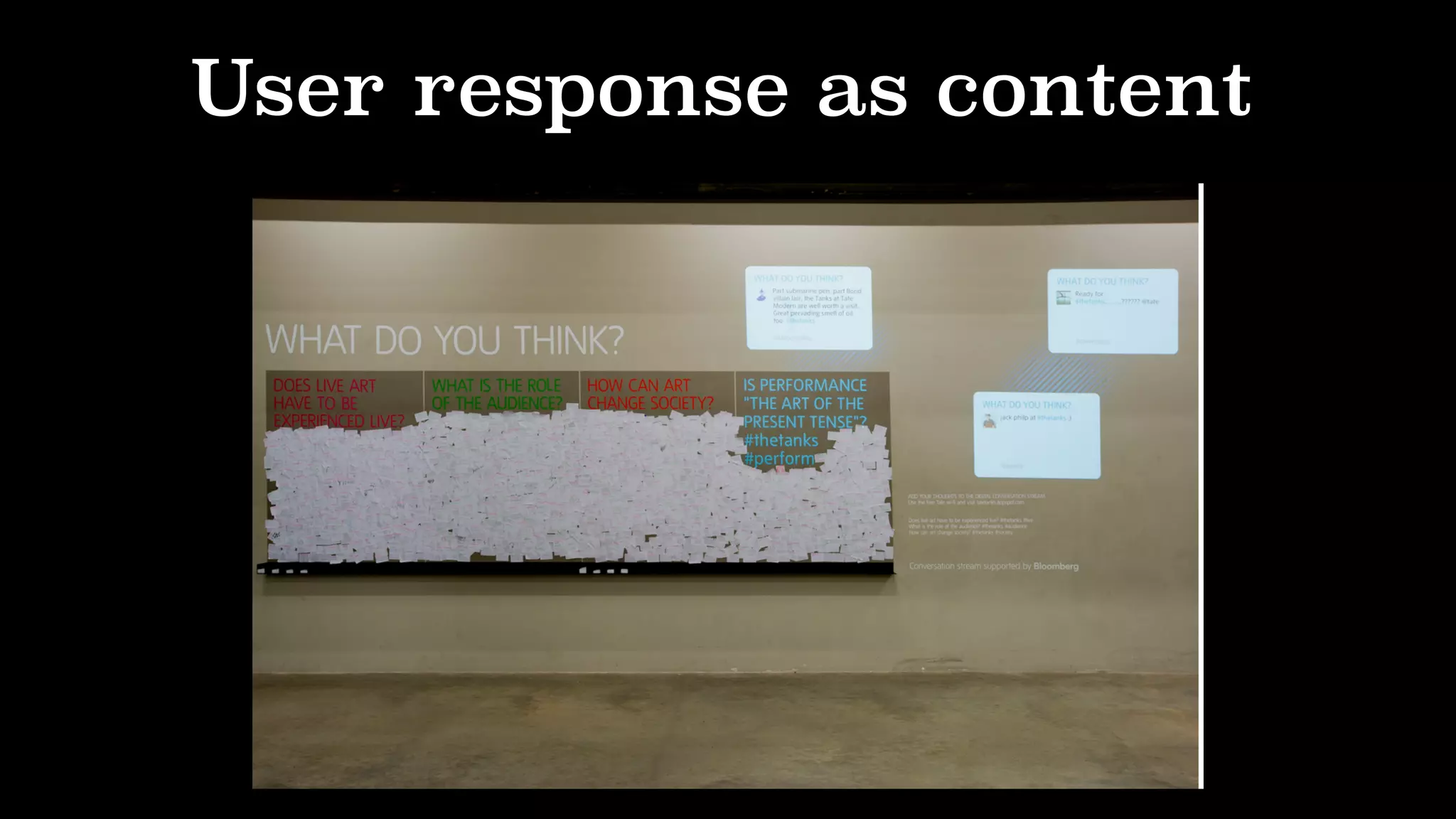 User response as content
 