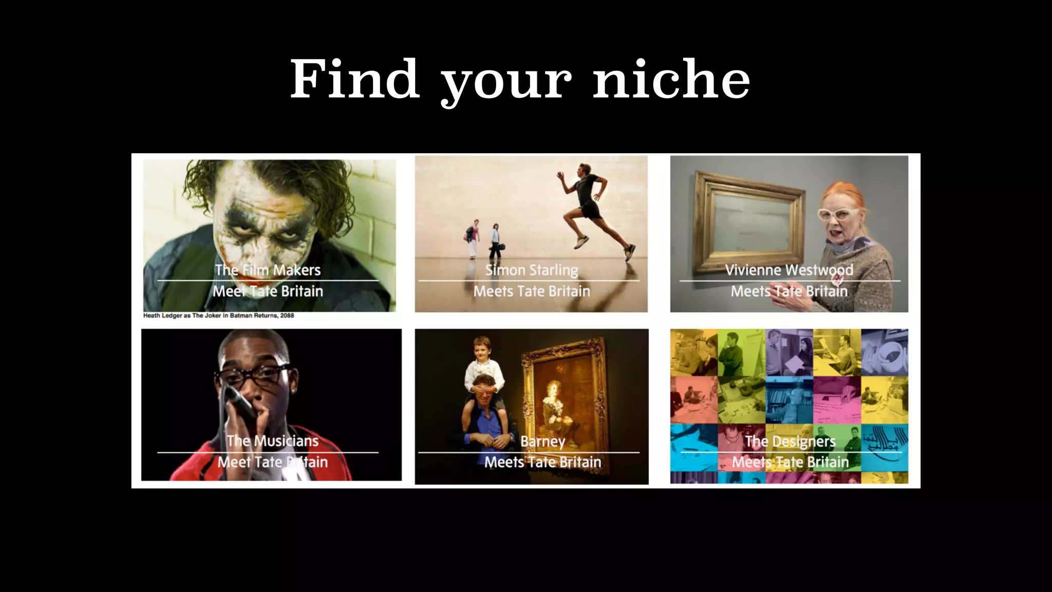 Find your niche
 