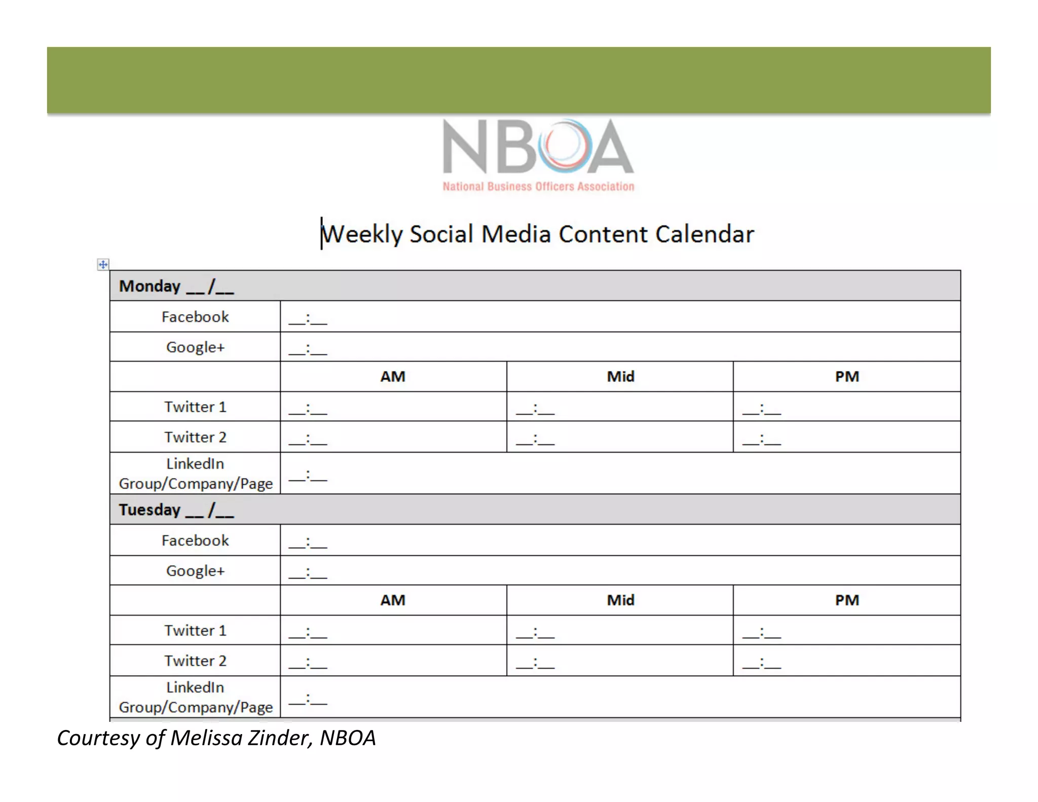 Courtesy	
  of	
  Melissa	
  Zinder,	
  NBOA	
  
 