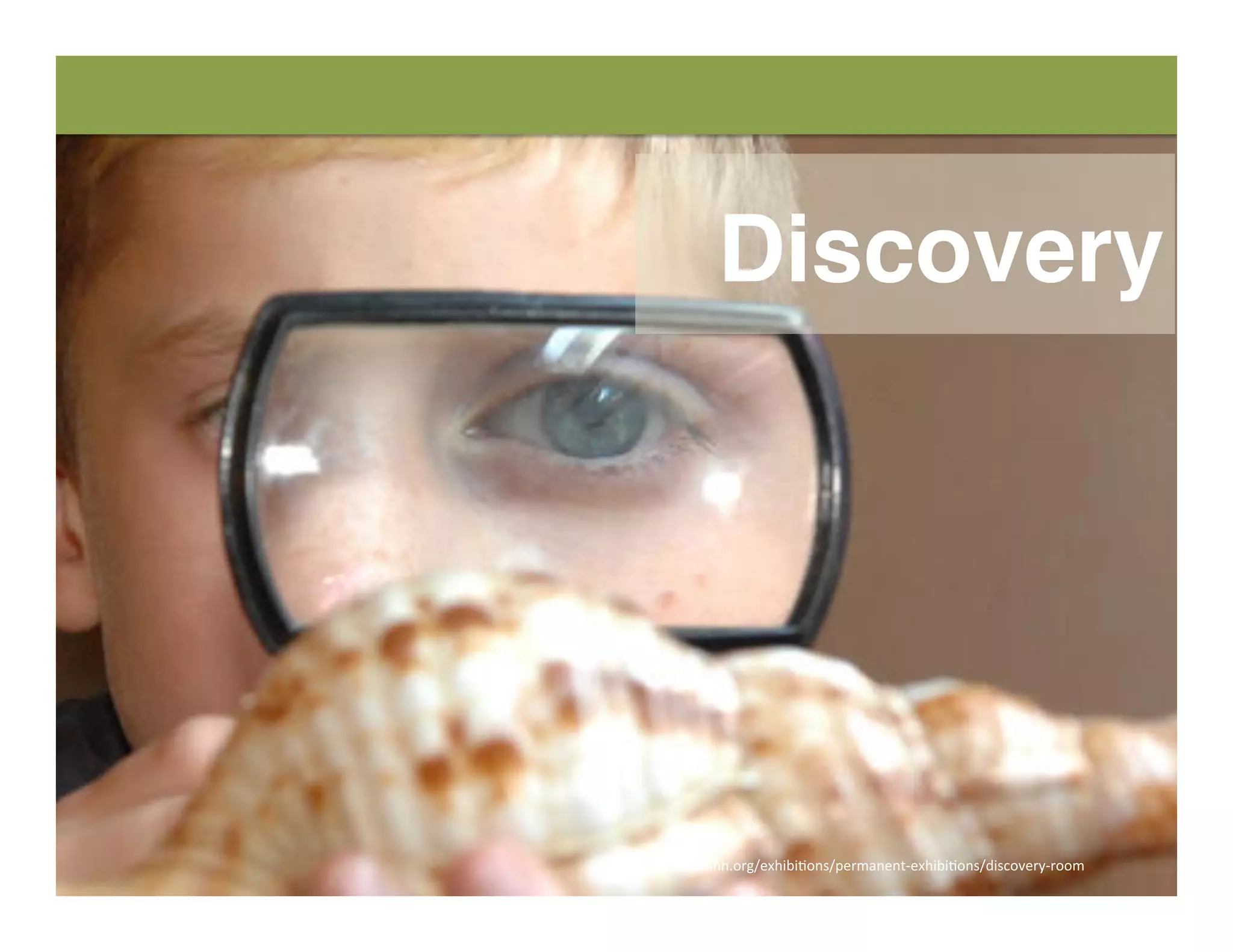 Discovery
h"p://www.amnh.org/exhibi8ons/permanent-­‐exhibi8ons/discovery-­‐room	
  
 