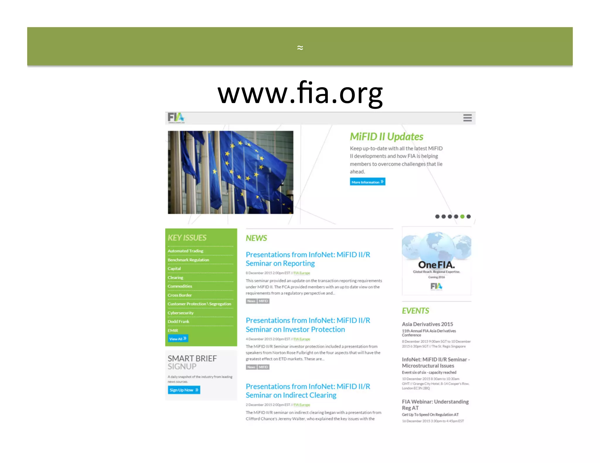 ≈	
  
www.ﬁa.org	
  
 