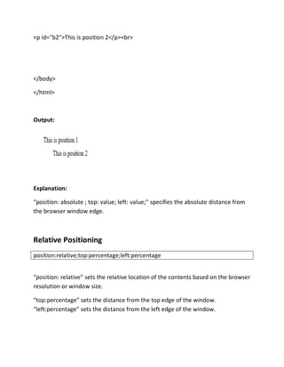 Content style in html with example - PhpGurukul Tutorials | PDF