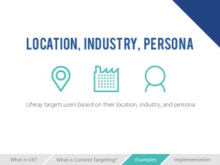 Location-based targeting
Who are you trying to engage?
Users from specific countries or regions
What information is import...