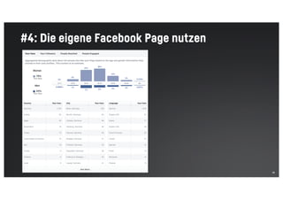 36
#4: Die eigene Facebook Page nutzen
 