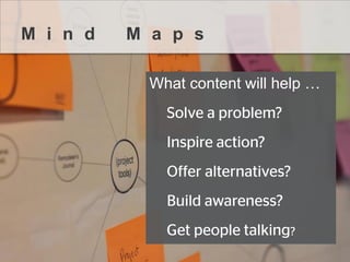 MindMaps 
What content will help …  