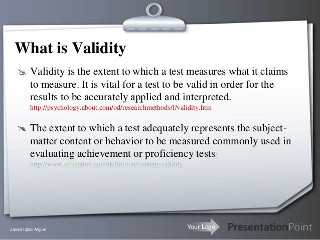 Content Validity