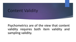Content Validity: Types, Definition , Example | PDF
